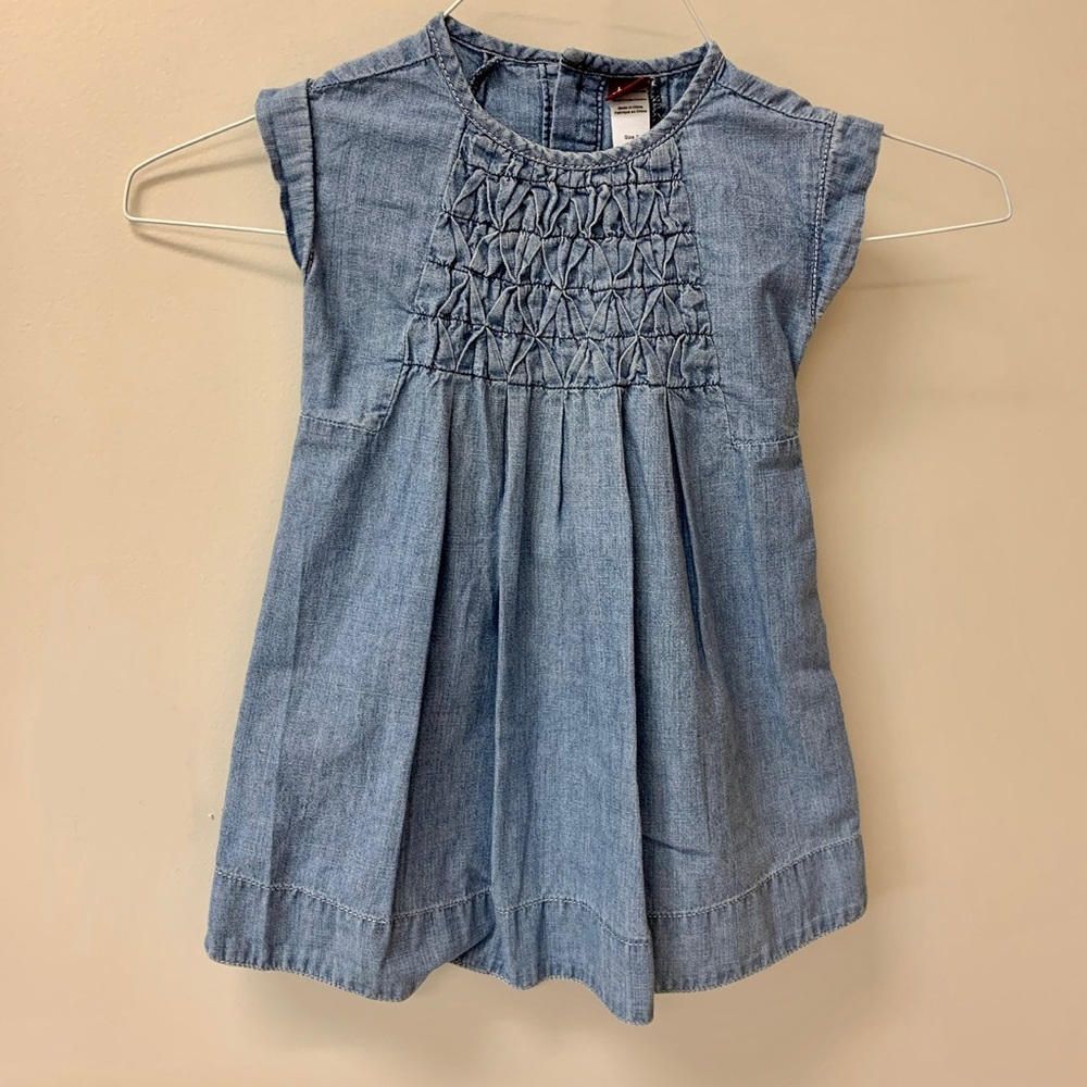 tea Collection, 2T Girls Denim Dress, chambray
